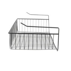 PANIER SUSPENDU METAL FILAIRE NOIR 56X14X26CM