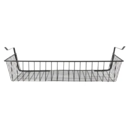 PANIER SUSPENDU METAL FILAIRE NOIR 56X14X26CM