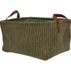 PANIER VERT VELOURS COTELE TAILLE M H.20CM