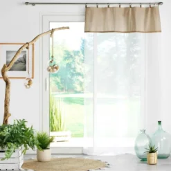 PANNEAU A  ANNEAUX 140X240CM JUTE LEANA BEIGE