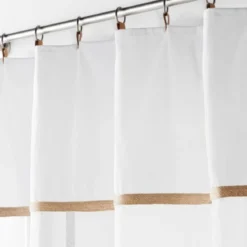 PANNEAU A ANNEAUX 140X240CM LEANA BLANC