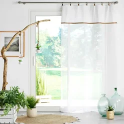 PANNEAU A ANNEAUX 140X240CM LEANA BLANC