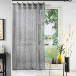 PANNEAU A ANNEAUX 140X240CM TISSE LINKA ANTHRACITE