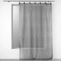 PANNEAU A ANNEAUX 140X240CM TISSE LINKA ANTHRACITE