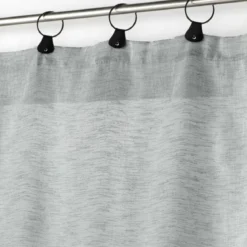 PANNEAU ANNEAUX 140X240CM VOILE TISSE LINKA GRIS