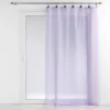 PANNEAU ANNEAUX 140X240CM VOILE TISSE LINKA LILAS