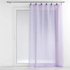 PANNEAU ANNEAUX 140X240CM VOILE TISSE LINKA LILAS