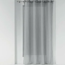 PANNEAU A NOUETTES 140X240CM VOILE CHARLOTTE GRIS
