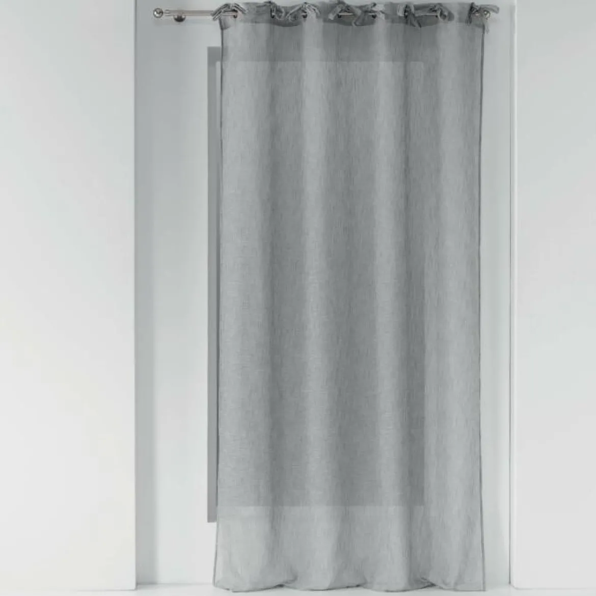 PANNEAU A NOUETTES 140X240CM VOILE CHARLOTTE GRIS