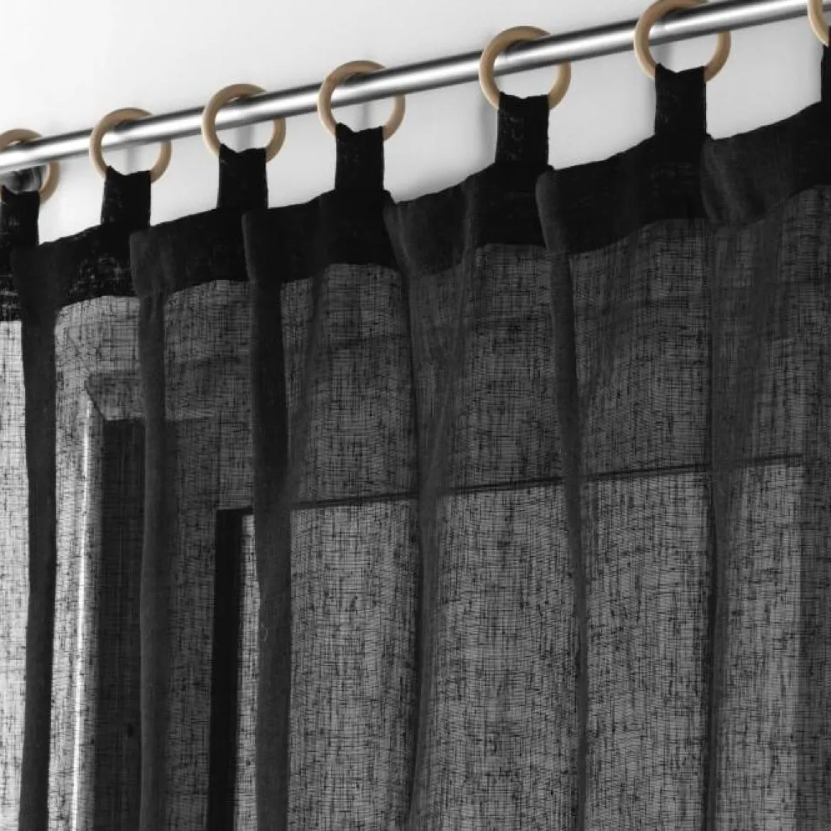 PANNEAU A OEILLETS BOIS 140X240CM MINALISA NOIR