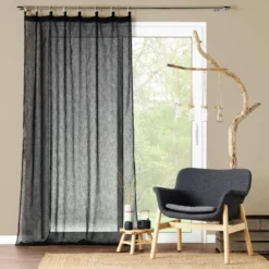 PANNEAU A OEILLETS BOIS 140X240CM MINALISA NOIR