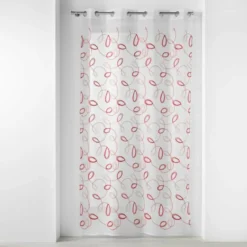 PANNEAU A OEILLETS 140X240CM BRODE HOOPS ROUGE