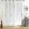 PANNEAU A OEILLETS 140X240CM BRODE METALLISE PALMEOR OR