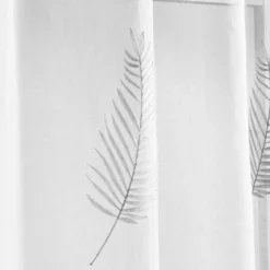 PANNEAU A OEILLETS 140X240CM BRODE METALLISE PALMEOR ARGENT