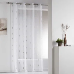 PANNEAU A OEILLETS 140X260CM CHENILLA NATUREL