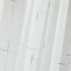 PANNEAU A OEILLETS 140X240CM DIXIE BLANC ARGENT