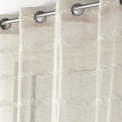 PANNEAU A OEILLETS 140X240CM EFFET LIN TISSE NOUNA