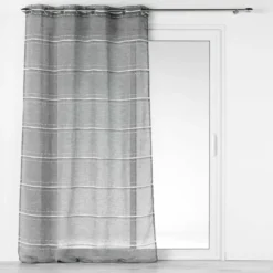 PANNEAU A OEILLETS 140X240CM EFFET LIN TISSE ALORIA