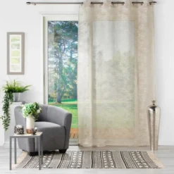 PANNEAU A OEILLETS 140X240CM EFFET LIN ZEBRA LIN