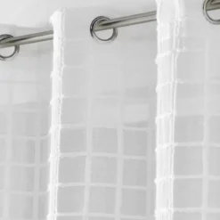 PANNEAU A OEILLETS 140X240CM FANTAISIE KARRONA BLANC