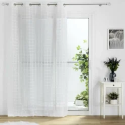 PANNEAU A OEILLETS 140X240CM FANTAISIE KARRONA BLANC