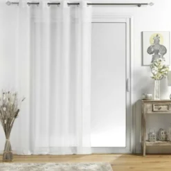 PANNEAU A OEILLETS 140X240CM FILS METAL SUNLINE BLANC ARGENT