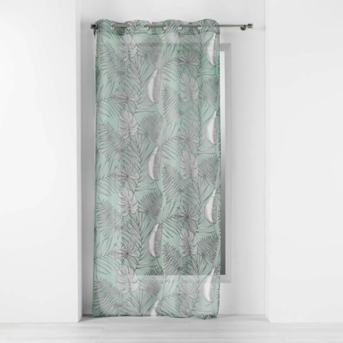 PANNEAU A OEILLETS 140X240CM IMPRIME MAJOLICA MENTHE