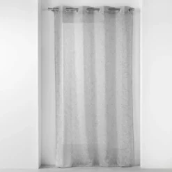 PANNEAU A OEILLETS 140X240CM IMPRIME SALOME GRIS