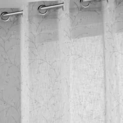 PANNEAU A OEILLETS 140X240CM IMPRIME SALOME GRIS