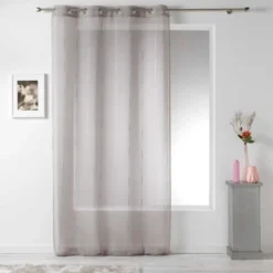 PANNEAU A OEILLETS 140X260CM LINAHE TAUPE