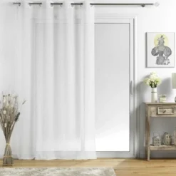 PANNEAU A OEILLETS 140X240CM METALLISE SUNLINE BLANC OR
