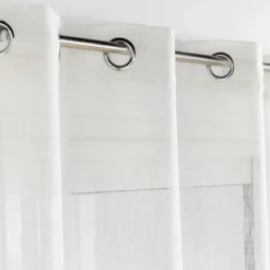PANNEAU A OEILLETS 140X240CM METALLISE SUNLINE BLANC OR