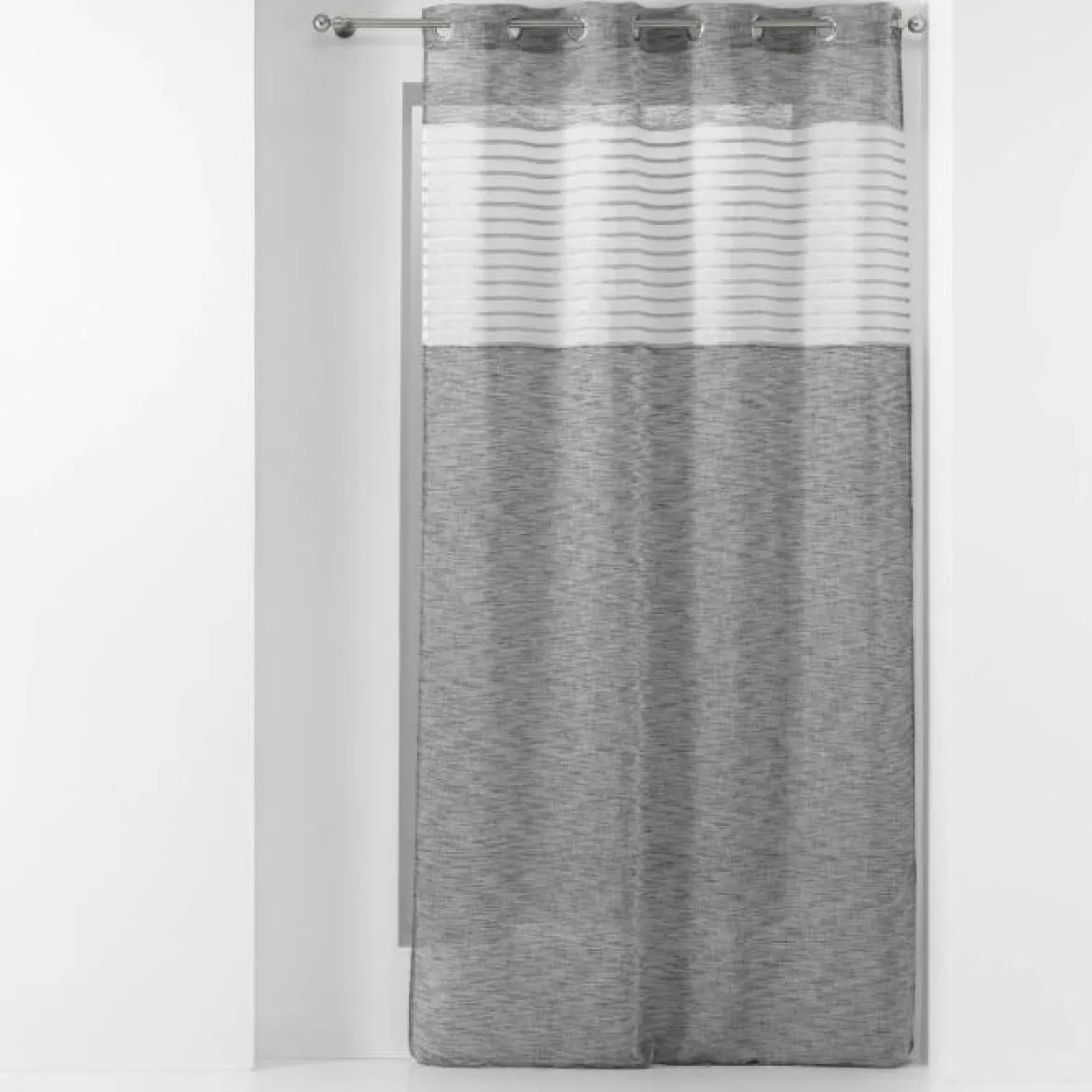 PANNEAU A OEILLETS 140 X 240CM RAYE SICILIA ANTHRACITE