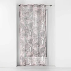 PANNEAU A OEILLETS 140X240CM SABLE IMPRIME MAJOLICA ROSE