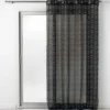PANNEAU A OEILLETS 140X240CM SABLE IMPRIME LETIKO NOIR