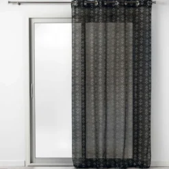 PANNEAU A OEILLETS 140X240CM SABLE IMPRIME LETIKO NOIR