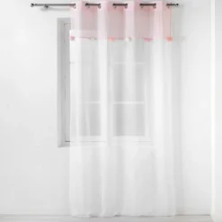 PANNEAU A OEILLETS 140 X 240 CM SABLE POMPONS ELFIKA