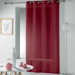 PANNEAU A OEILLETS 140 X 240 CM TELMA BORDEAUX