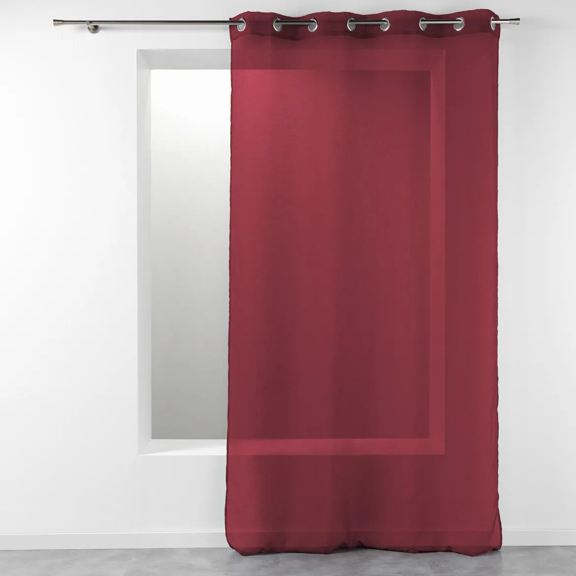 PANNEAU A OEILLETS 140X280CM TELMA BORDEAUX