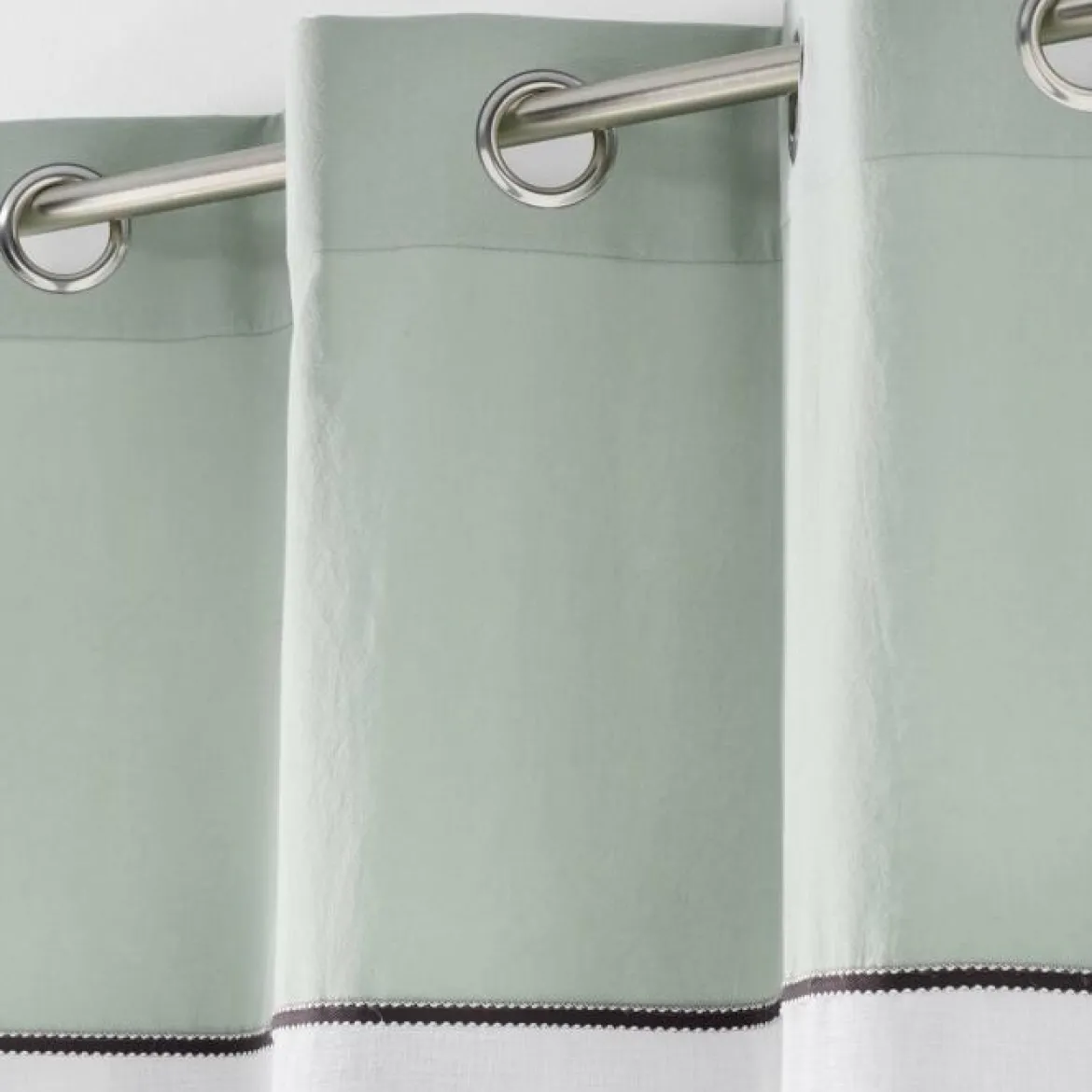 PANNEAU A OEILLETS 137X240CM TOP COTON JOLIBEL MENTHE