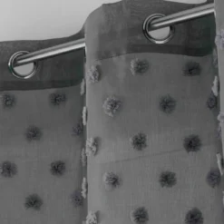 PANNEAU A OEILLETS 140X240CM TOP POMPONS MELUSINE ANTH