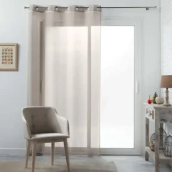 PANNEAU A OEILLETS 140X240CM VOILE CAMILLA LIN