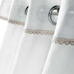 PANNEAU A OEILLETS 140X240CM VOILE CAMILLA BLANC
