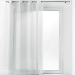 PANNEAU A OEILLETS 140X240CM VOILE CAMILLA BLANC