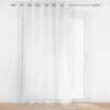 PANNEAU A OEILLETS 240X240CM VOILE SABLE LISSEA BLANC
