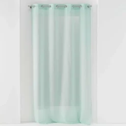 PANNEAU A OEILLETS 140X240CM VOILE SABLE SANDRA MENTHE