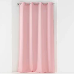PANNEAU A OEILLETS 140X240CM VOILE TISSE SOANE ROSE