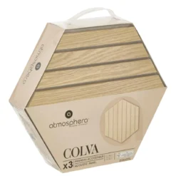 PANNEAU COLVA HEXAGONE BEIGE 30X26CM X3 PIECES