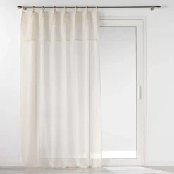 PANNEAU OEILLETS BOIS 140X240CM EFFET LIN NORINE