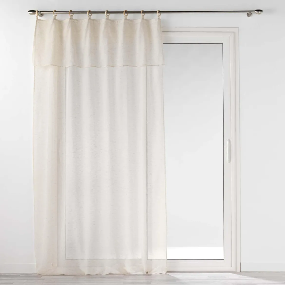 PANNEAU OEILLETS BOIS 140X240CM EFFET LIN NORINE